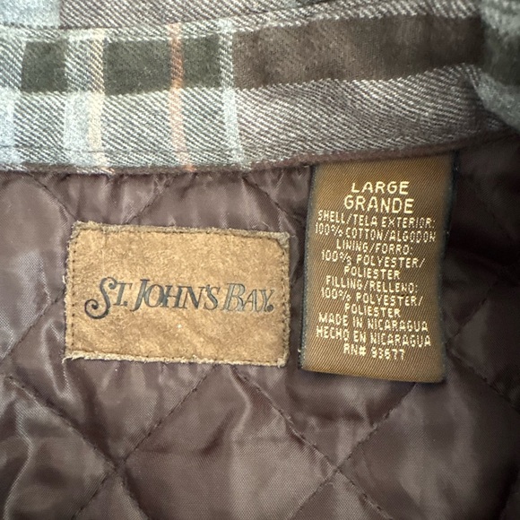 St. John's Bay Brown Quilted Shirt Jacket - Picture 5 of 6